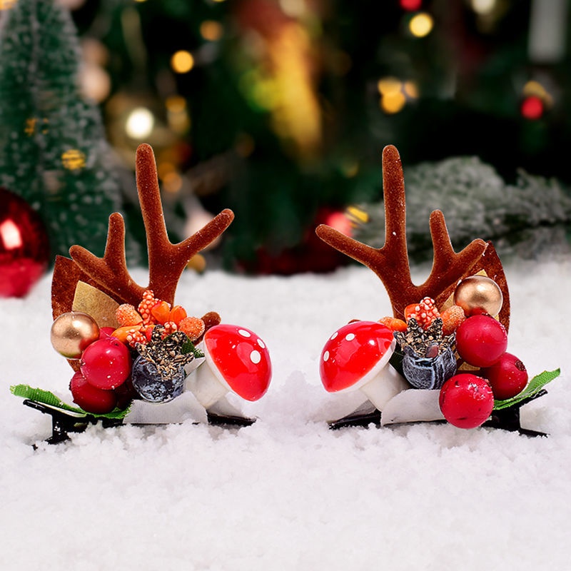 Băng Đô Cài Tóc Hình Sừng Tuần Lộc Giáng Sinh Cao Cấp Cho Trẻ Em Người Lớn celebrity Internet Cảnh Trực Tiếp