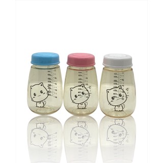 Tương thích máy hút sữa spectra, avent, rozabi, cimilre, biohealth) bình trữ sữa ppsu cổ rộng 300ml hình mèo