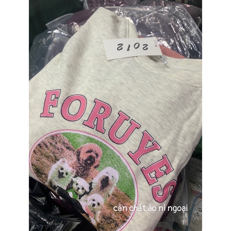 Set Bộ Nỉ Thu Đông Foruyes, áo nỉ Sweater tay bồng kèm quần suông nhung tăm hồng