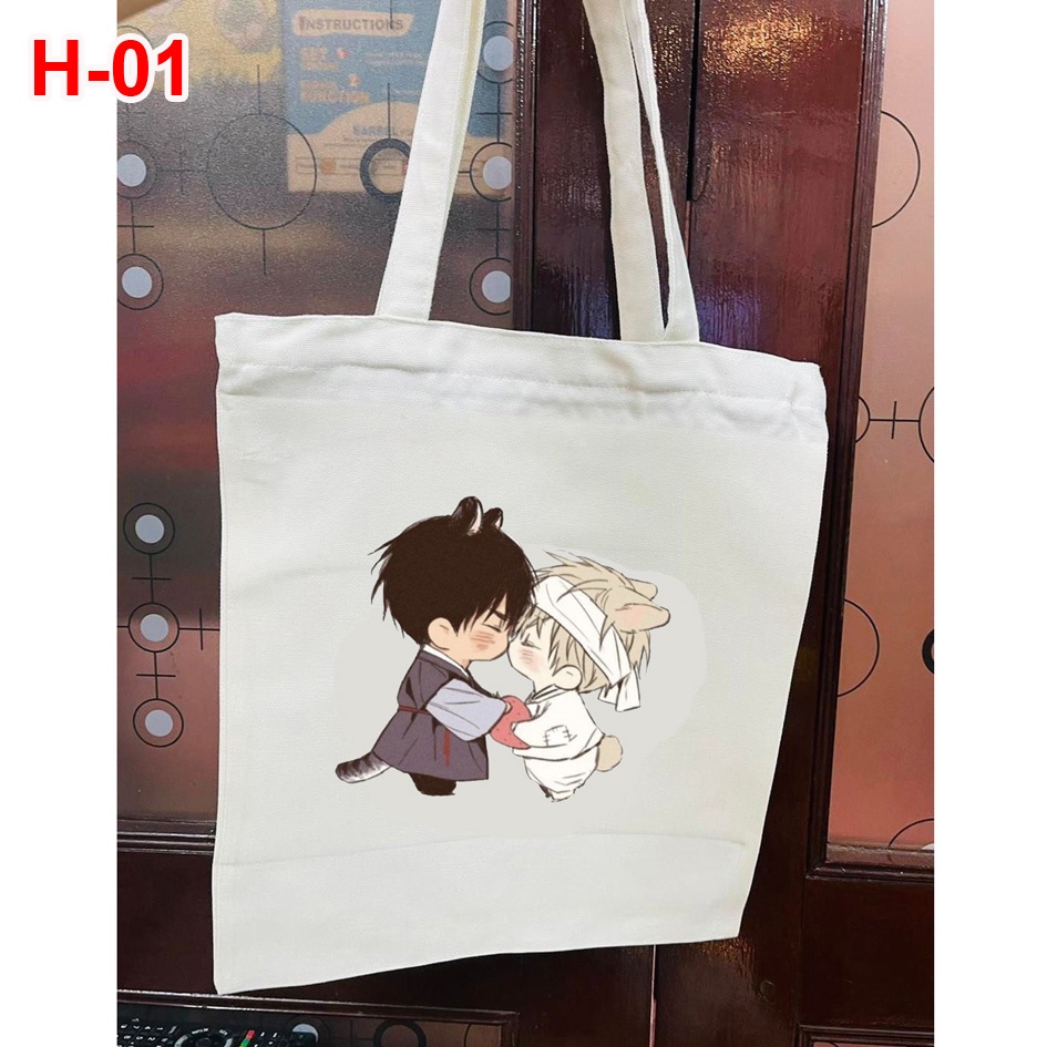 Túi vải tote anime No love No zone, túi vải canvas anime no love no zone (nhiều mẫu khác nhau)