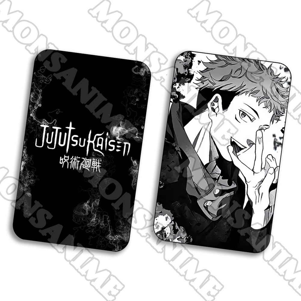 Ảnh card bo góc in hình JUJUTSU KAISEN Chú Thuật Hồi Chiến ver ĐEN TRẮNG 5*8cm anime chibi sưu tầm 1 tấm