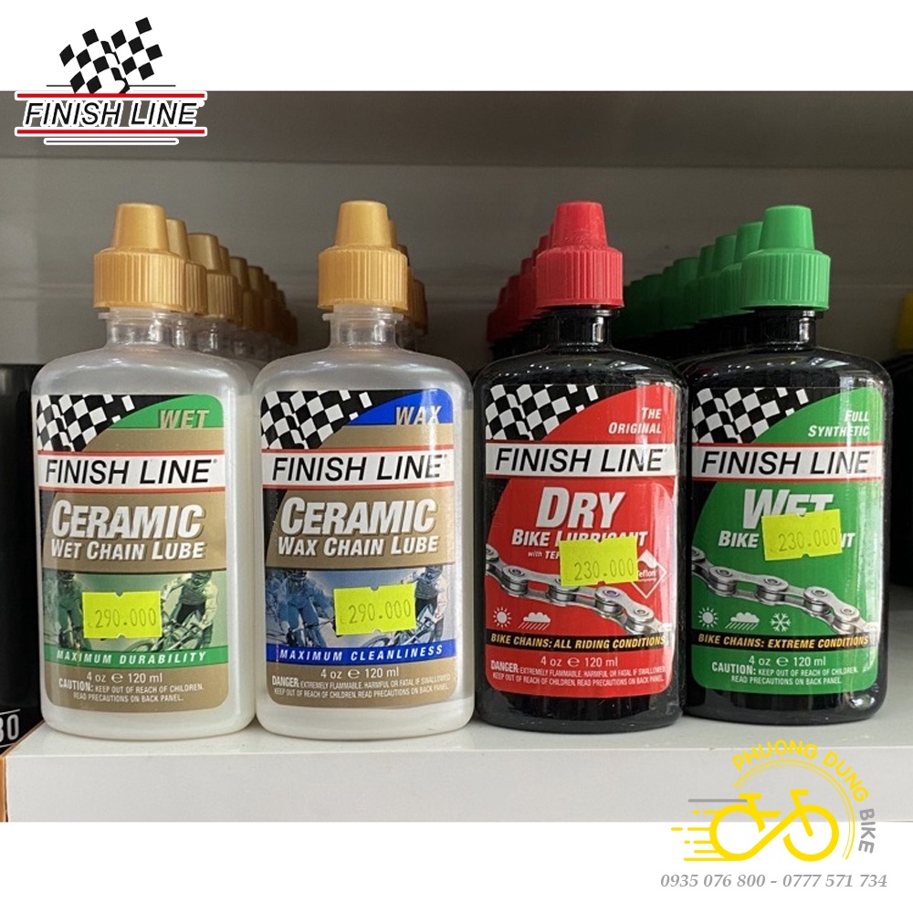 Dầu nhớt tra sên xích xe đạp FINISH LINE 120ml