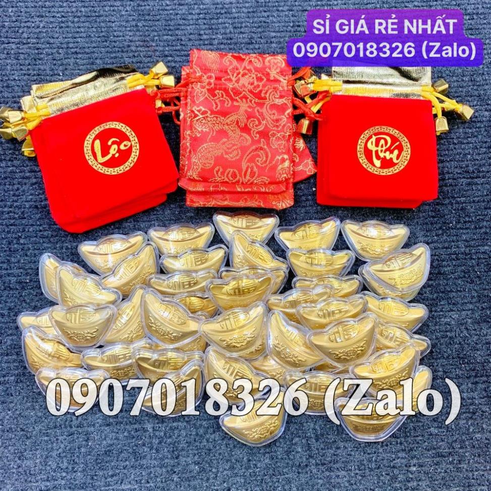 [HÓT] Combo 10 Thỏi Vàng Kèm Túi Gấm Phúc , Lộc , Giá Sỉ