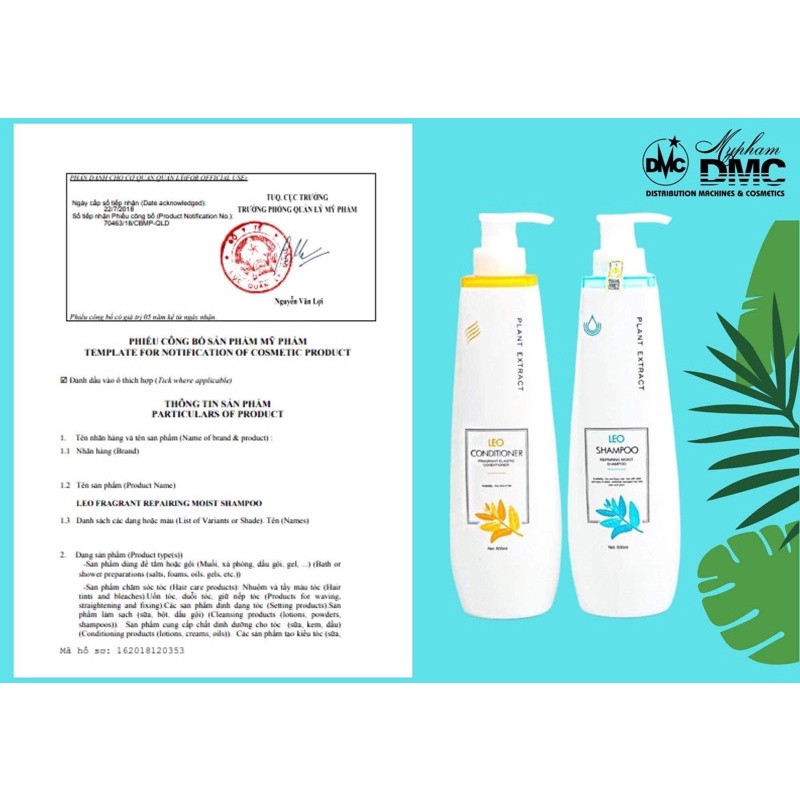 Cặp dầu gội xả LeoProsee 800ml chính hãng.