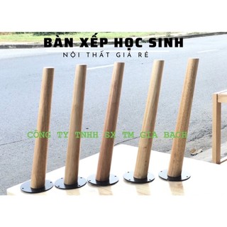 Chân Bàn, Chân Ghế Tiện Tròn Gỗ Tự Nhiên ( Cao 33cm, 43cm, 73cm)