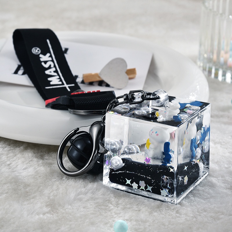 Móc Khóa Hình Ly Trà Sữa Màu Vàng Đen Sáng Tạo