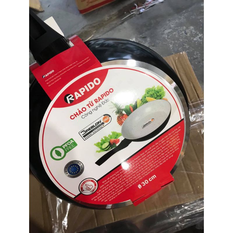 Chảo Chống Dính, Chảo Từ Rapido 26cm, 28cm,Đáy Chấm, Nhôm Đúc Nguyên Khối