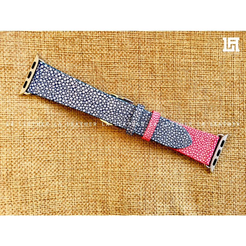 Dây đồng hồ cho Apple Watch da c.á đuối handmade