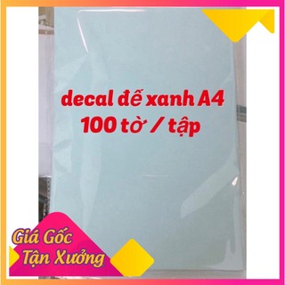 Giấy đề can đế xanh a4 - đề can đế xanh oji