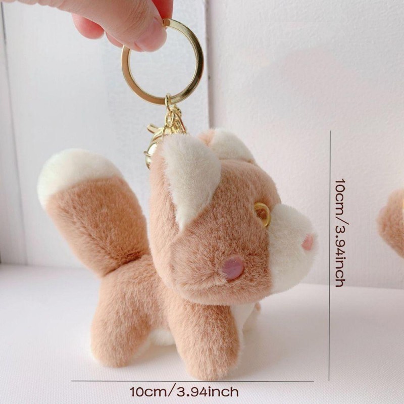 Móc Khóa Hình Thỏ Nhồi Bông Xinh Xắn