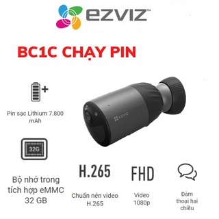 Camera Pin sạc EZVIZ BC1C 2MP