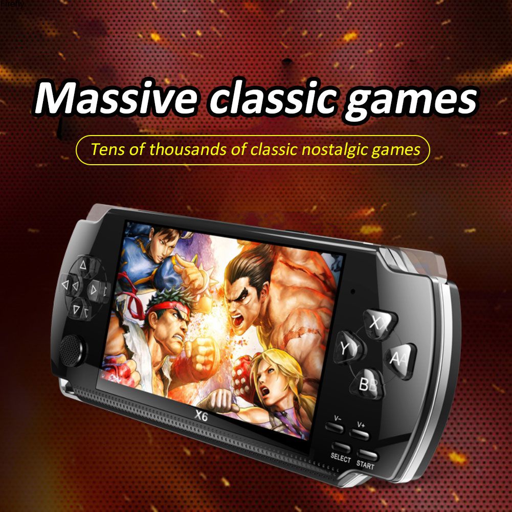 Máy Chơi Game Cầm Tay 4.0 inch 8GB Tích Hợp 1500 Trò Chơi Cho Multi simulators x6 Retro Video mp3 / mp4 / Ebook TV Out