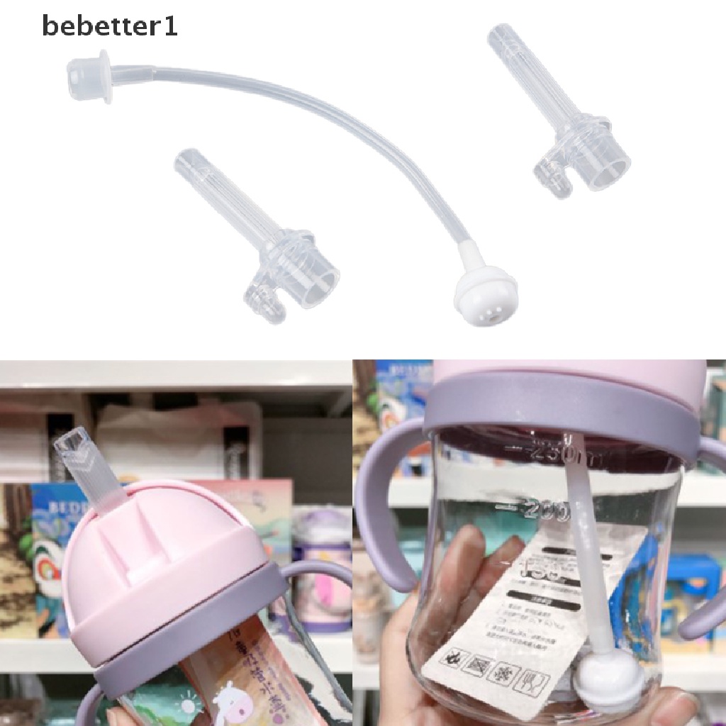 1 Bình Uống Nước Bằng Silicone Kèm Ống Hút Cho Bé