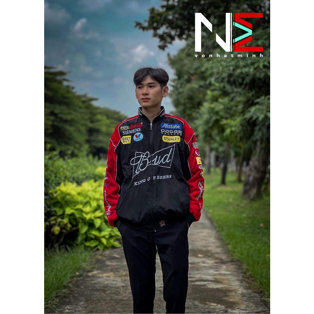 Áo khoác JACKET RACING BUD logo thêu