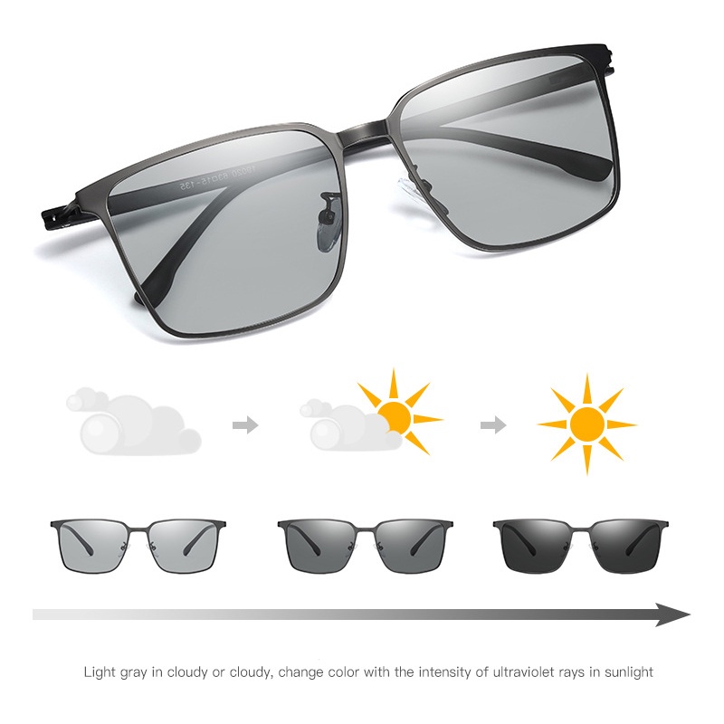 Kính Mát Phân Cực TR90 Gọng Chữ Nhật Phong Cách Thể Thao Cho Nam Và Nữ