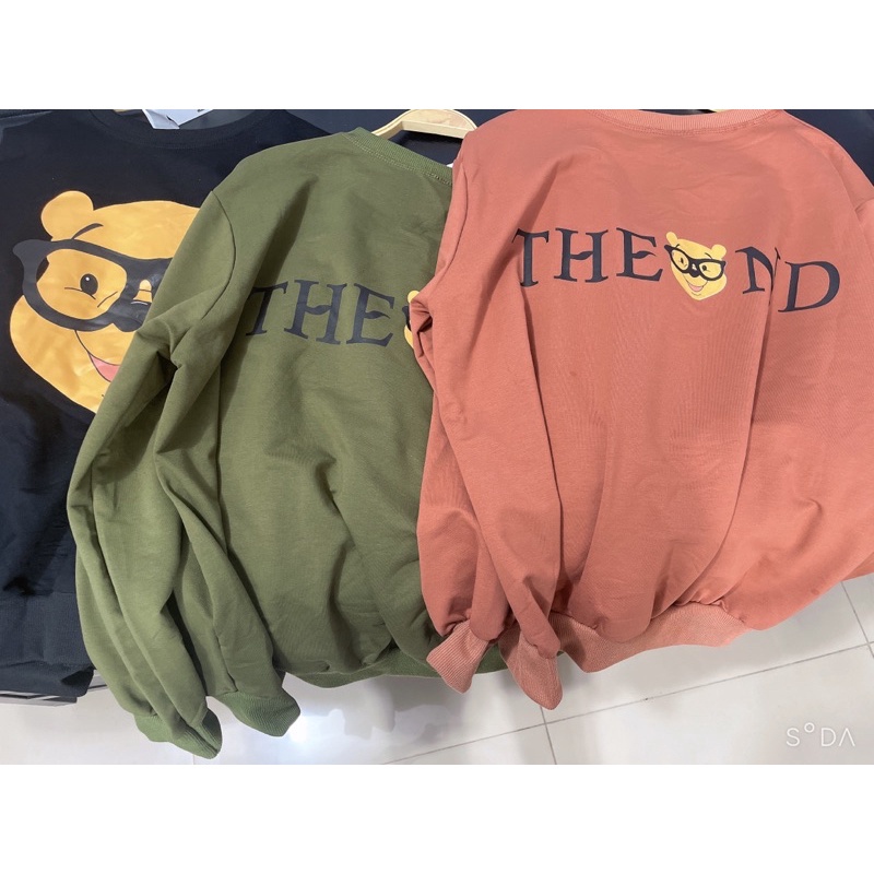 60-85KG Áo sweater BIGSIZE Gấu Kính so hot