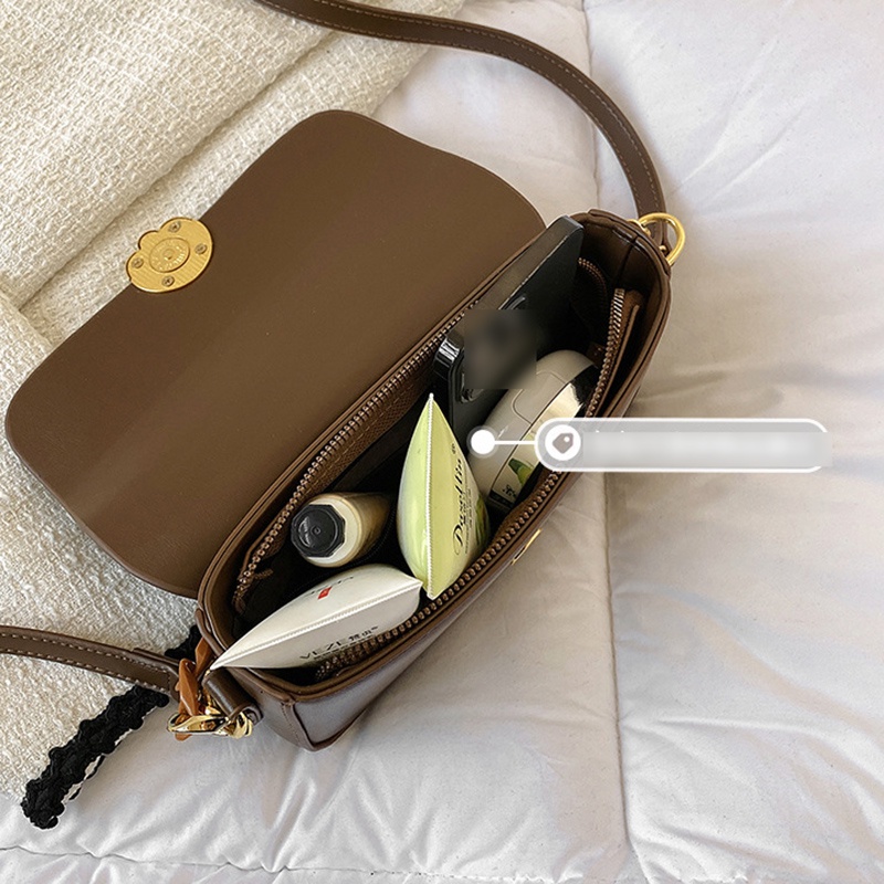 Túi Đeo Chéo Bằng acrylic Màu Nâu Phong Cách retro Thời Trang Cho Nữ