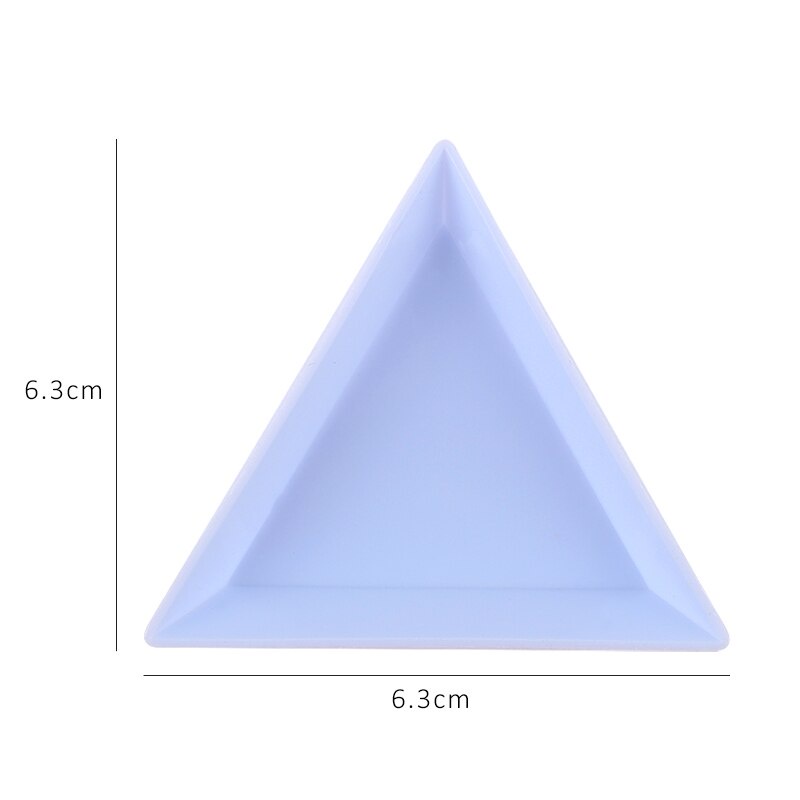 Bộ 20 Khay Tam Giác Phân Loại Hạt Đá Trang Trí Móng Tay Nghệ Thuật