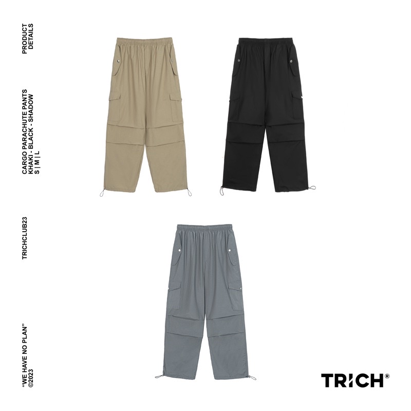 CARGO PARACHUTE PANTS ( Quần dù túi hộp xuông rộng TRICH)