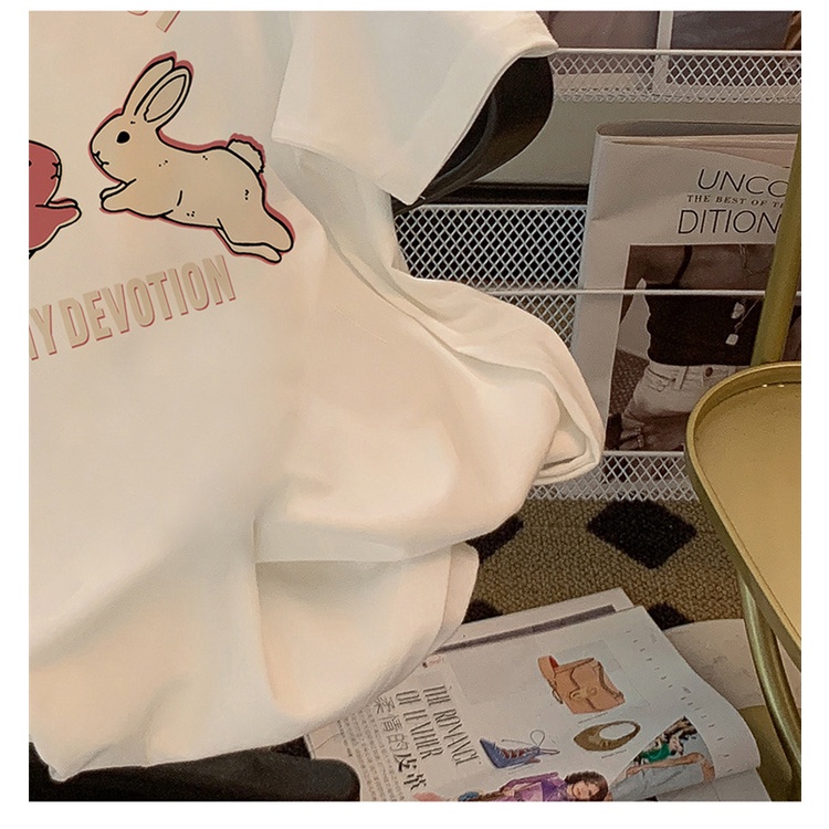 NRVP Áo Thun 100% Cotton Tay Ngắn Dáng Rộng