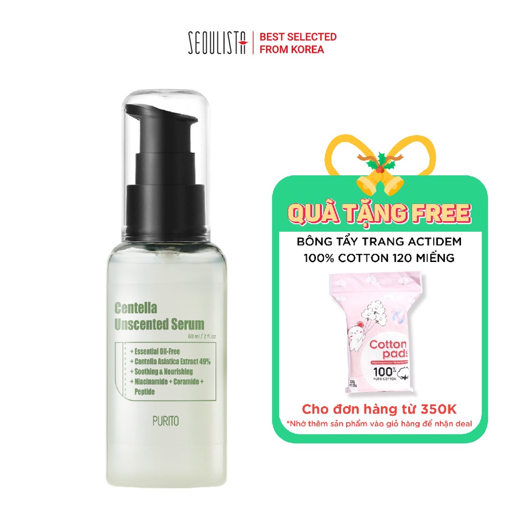 Tinh chất rau má không mùi Purito Centella Unscented Serum