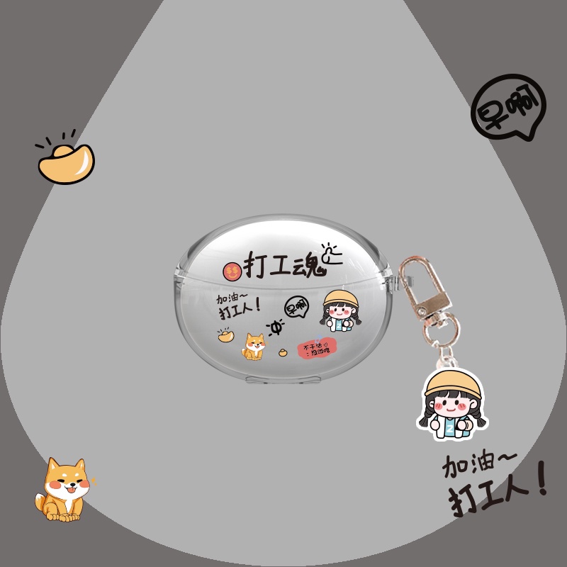 Hàng Sẵn Sàng! Vỏ Bảo Vệ Hộp Sạc Tai Nghe OPPO Enco Air 2 Pro Hình Thỏ Tím & Phi Hành Gia Dễ Thương