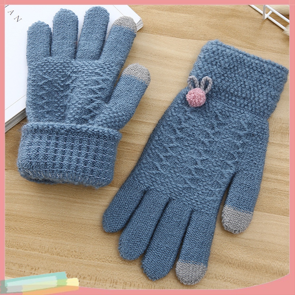 Găng Tay Len Giữ Ấm Có Thể Dùng Màn Hình Cảm Ứng Tiện Dụng