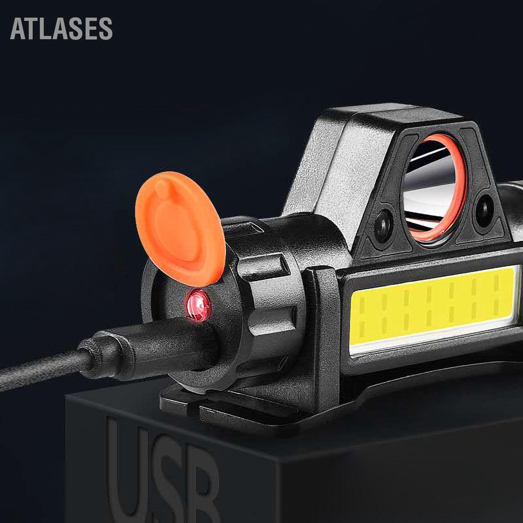 Đèn Pin Đeo Trán Nam Châm Đa Năng Sạc Cổng USB Dùng Khi Đi Cắm Trại