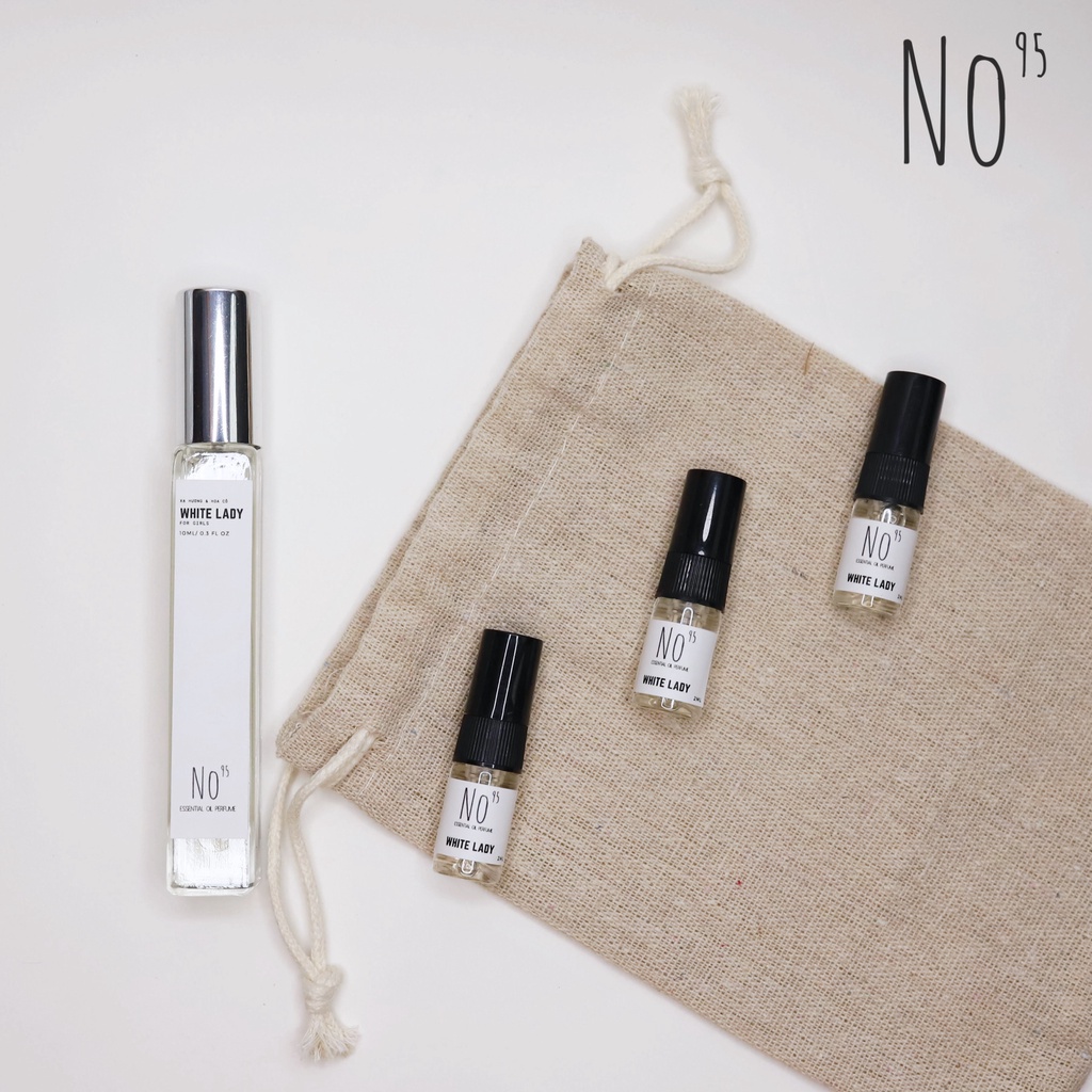 Tinh dầu nước hoa No95 White Lady 2ml dành cho nữ, hương hoa cỏ, ngọt ngào và tinh tế