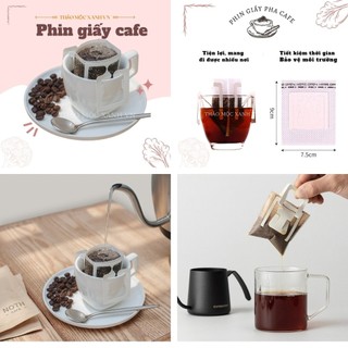 Set 50 Phin giấy pha cà phê / túi lọc cà phê / phin pha cà phê đi du lịch