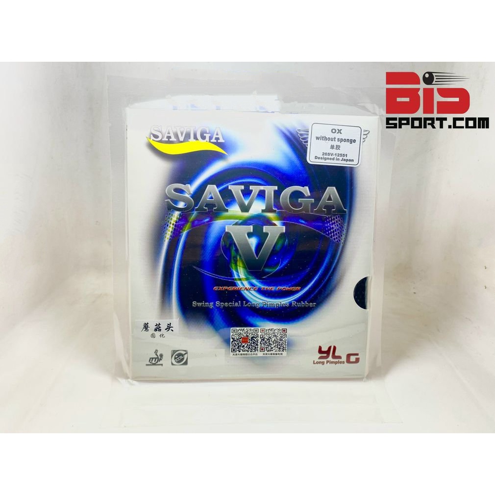 Mặt Vợt Bóng Bàn Gai Saviga V - Gai Dài - Đầu Tròn, Đầu Nấm - Không Lót - Siêu Trợt và Dị Độc Lạ