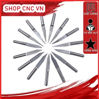 Bộ 10 mũi khắc 3d cốt 6 dài 45mm đục gỗ điêu khắc 3D sử dụng cho củ đục spindle CNC