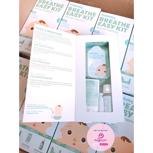 Bộ kit chăm sóc những ngày bé ốm COMBO BREATHE EASY KID FRIDA BABY -