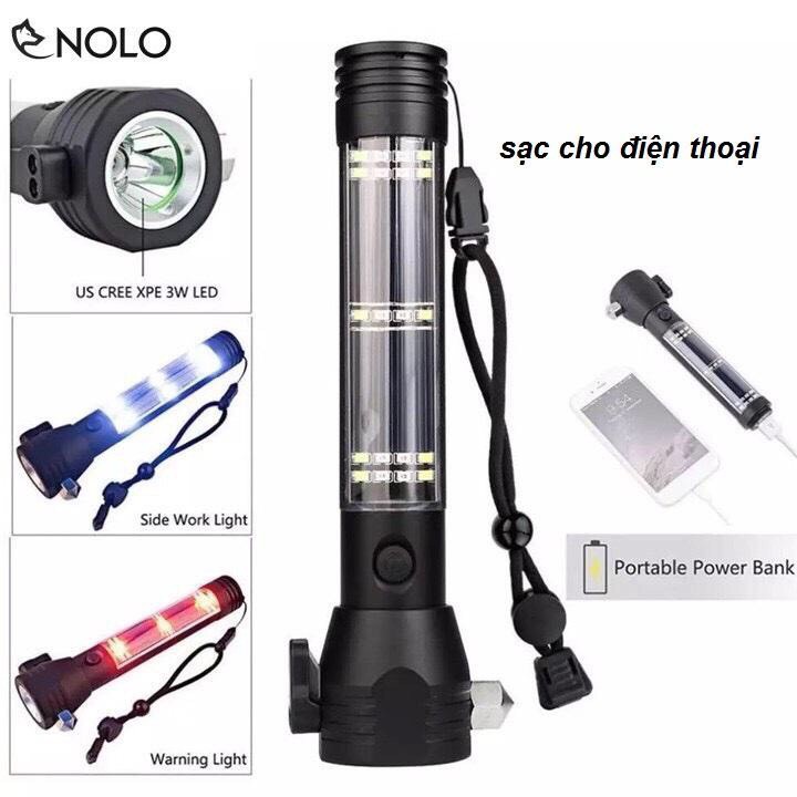 Đèn Pin siêu sáng Đi Phượt Đa Năng, Công Cụ Hỗ trợ sinh tồn đa chức năng- T09