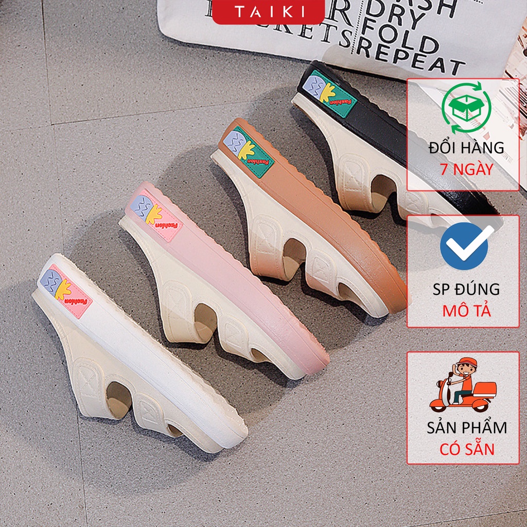 Dép Nữ Quai Ngang Đế Cao 4CM 🛫FREEE SHIP🛫 dép lê nữ thời trang đẹp đế siêu dẻo chống nước chống trơn