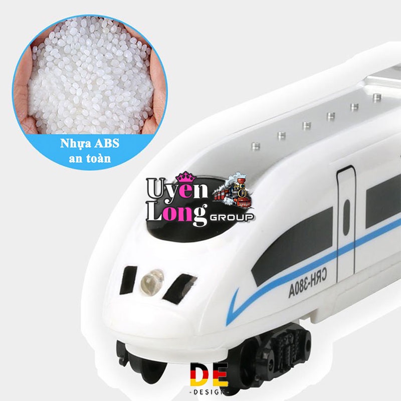 Tàu Cao Tốc Đường Ray 3 Toa Mô Phỏng Theo Tầu Cao Tốc Hàng Đầu Của Nhật Bản, Âm Thanh, Đèn Flash Sống Động