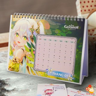 Lịch để bàn Genshin Impact 2023