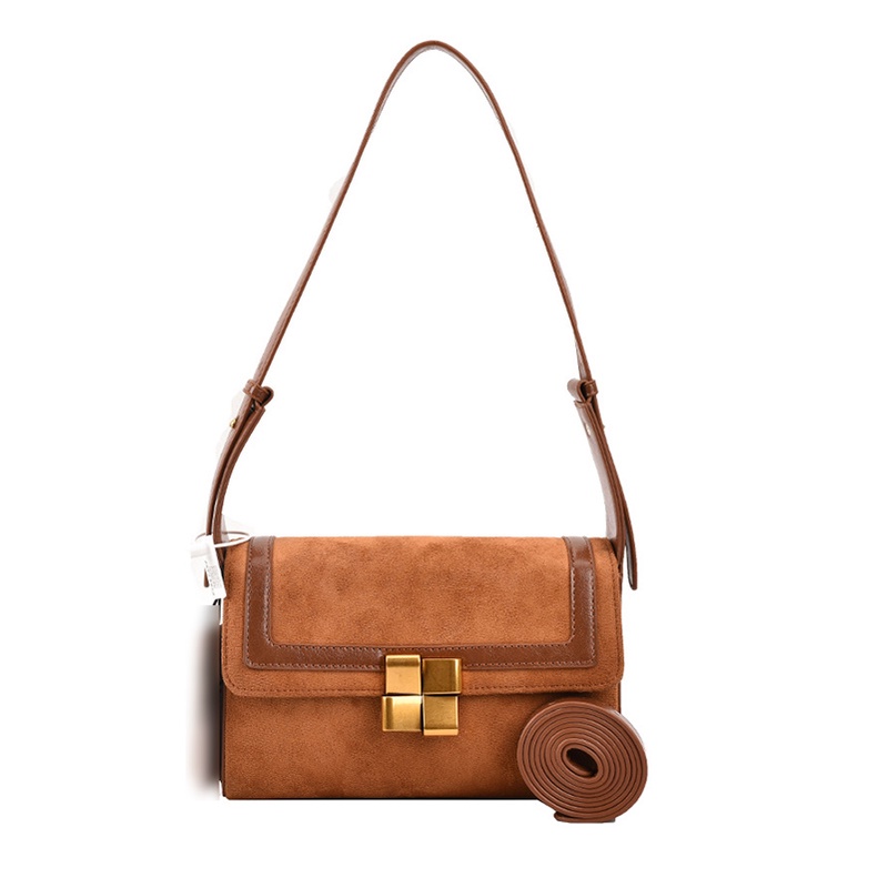 Túi Đeo Chéo Dáng Vuông Nhỏ Màu Xanh Dương Phong Cách retro Đường Phố Cho Nữ