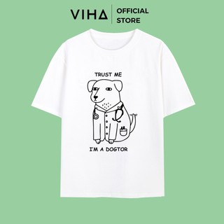 Áo thun unisex cotton 4 chiều "i'm a dogtor" form rộng tay lỡ