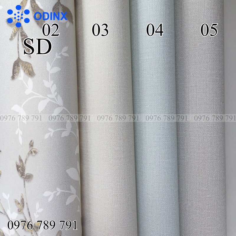Giấy Dán Tường Hàn Quốc Phòng Ngủ Cao Cấp Lụa Không Keo Trơn 1 Màu Dày Đẹp Khổ 106cm ODINX