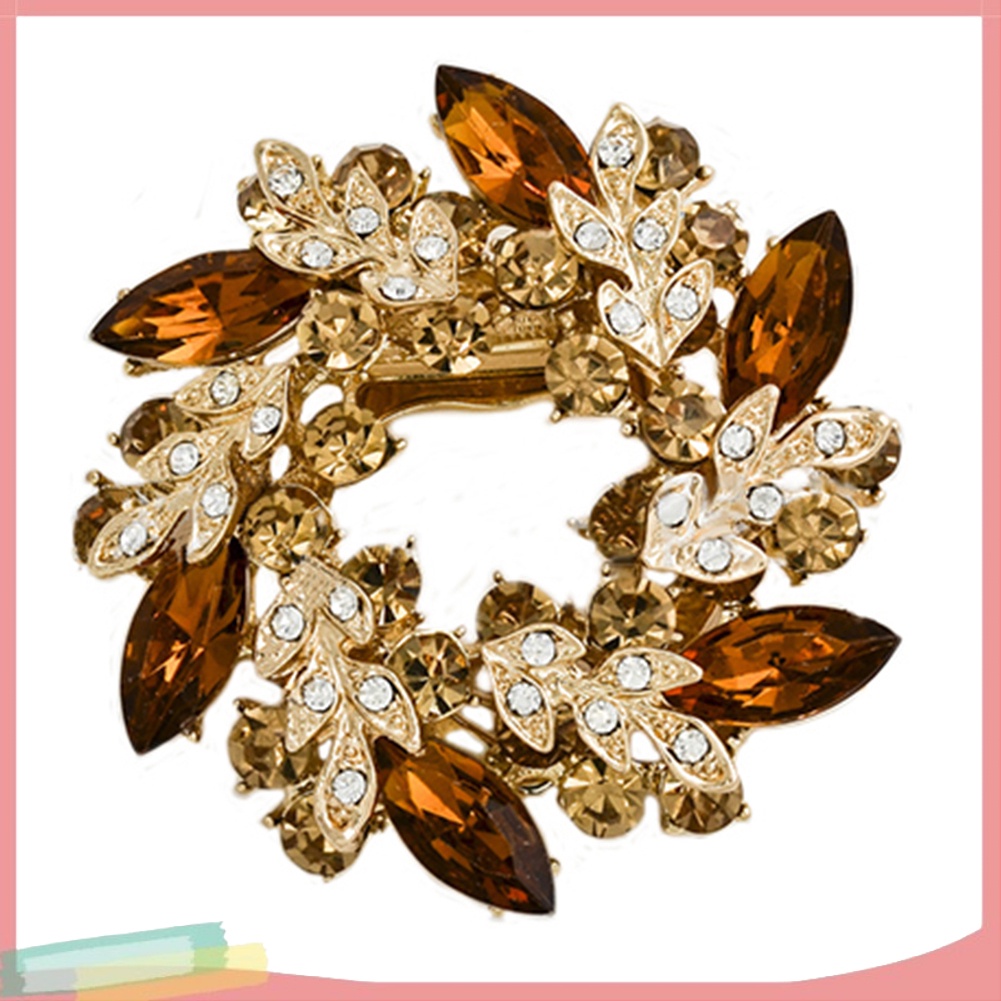 Ghim Cài Áo Hình Bó Hoa Đính Đá Nhân Tạo Thời Trang Cho Nữ