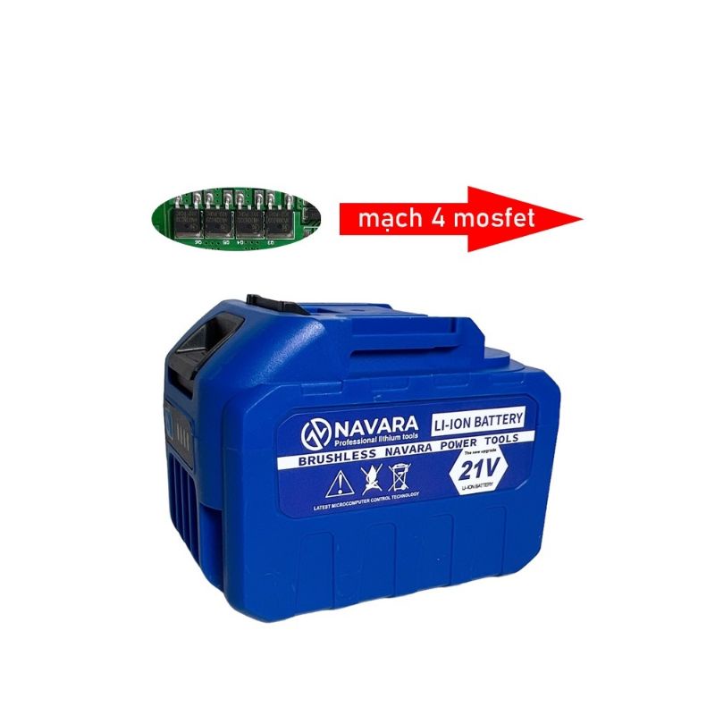 Pin 15cell 2000Mah,Pin Navara 15cell,chân pin phổ thông,có đèn báo pin,mạch 4 mosfet