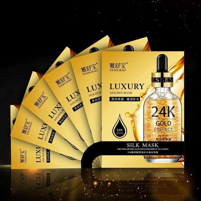 HỘP 10 Miếng Mặt Nạ Vàng 24K