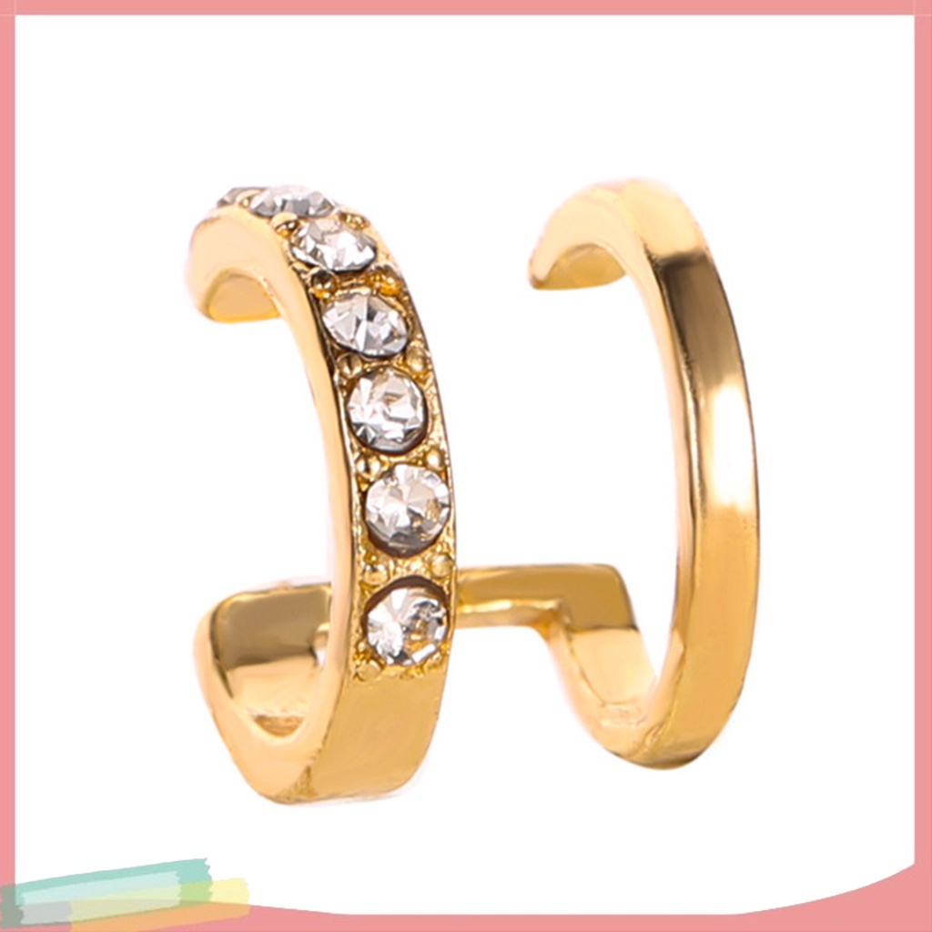 Khuyên đeo vành tai đính đá giả thời trang xinh xắn cho nữ