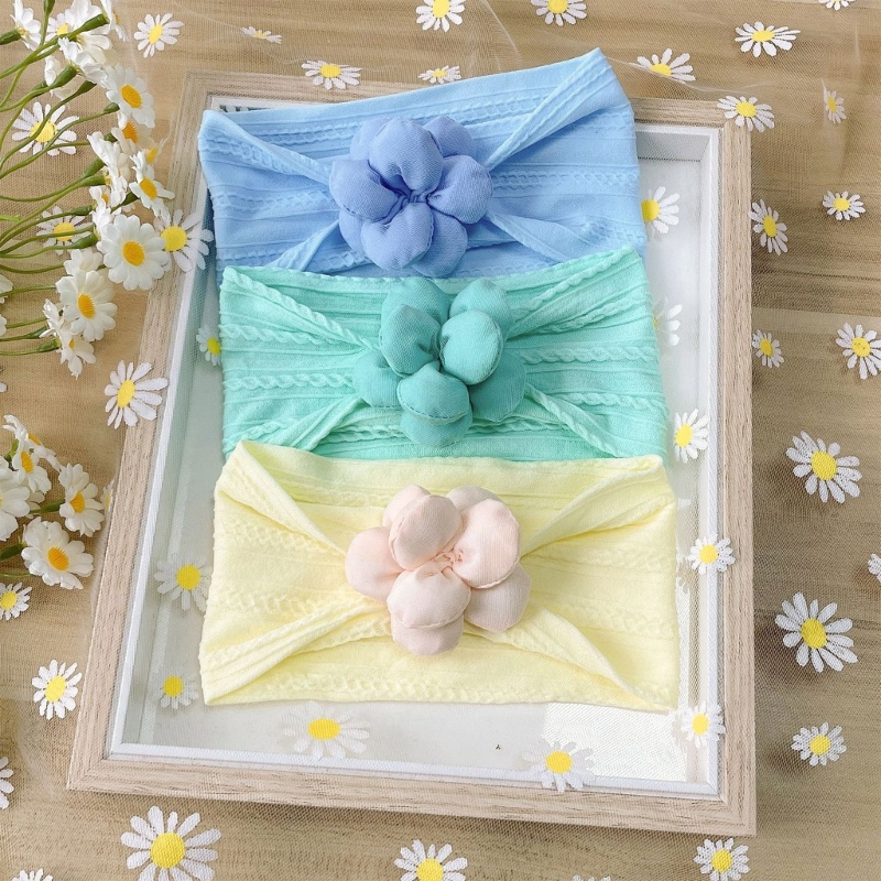 Băng Đô Mềm Mại Họa Tiết Hoa Dành Cho Bé Sơ Sinh Chụp Ảnh
