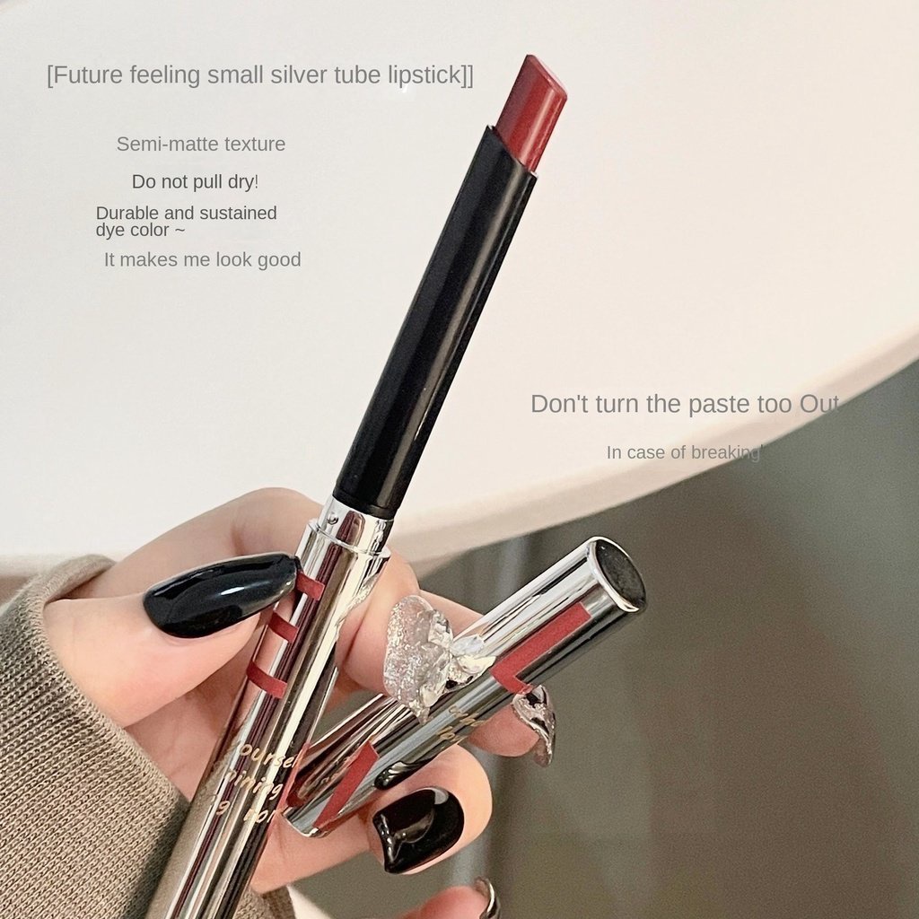 Son Lì CACE Love Dưỡng Ẩm Chống Khô Môi Thiết Kế Vỏ Màu Bạc Thời Trang Mùa Thu