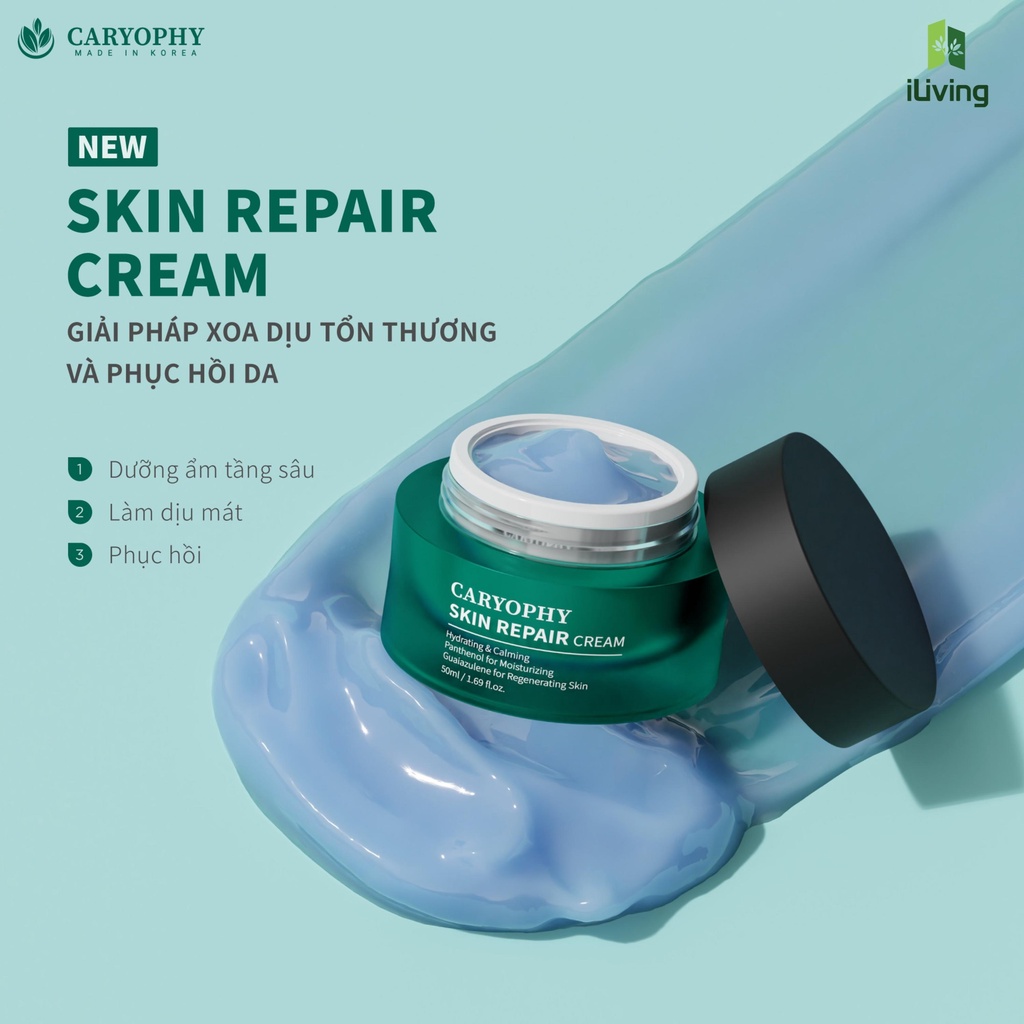 Bộ phục hồi da nhạy cảm Caryophy Skin Repair Cream ( toner+serum+kem dưỡng ) ILIVING-CARTNSRKD