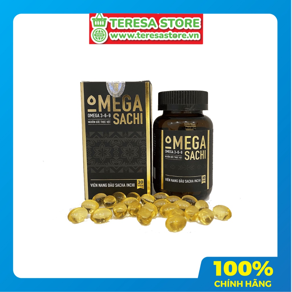 Viên Nang Dầu Sachi Inchi (Omega Sachi 3 -6 -9) Chứa 90% Omega 3-6-9 Nguồn Gốc Thực Vật, 100% dầu Sacha Inchi ép lạnh