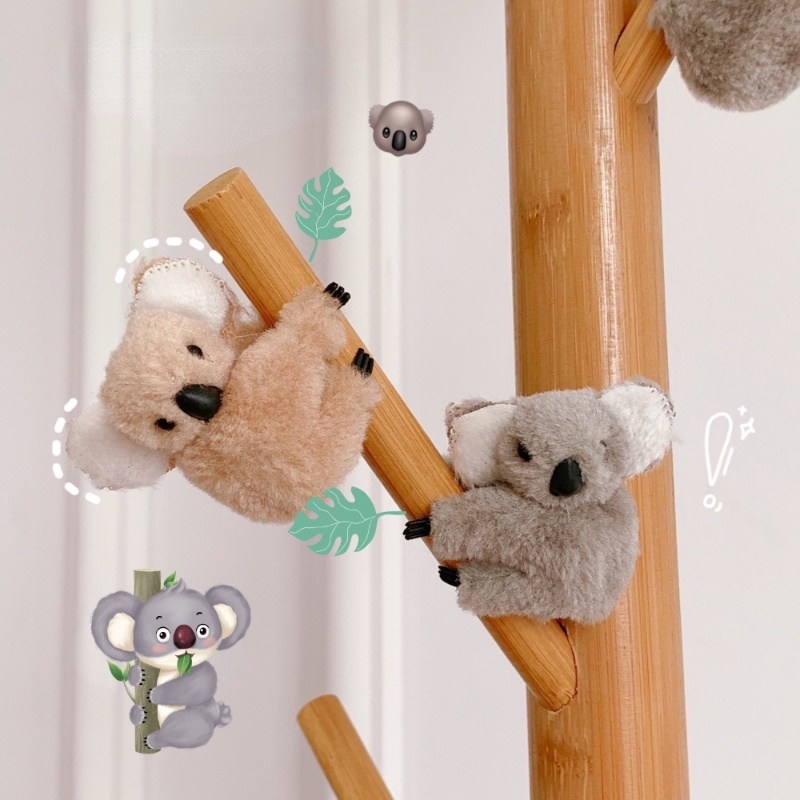 Kẹp Tóc Hình Gấu Koala Bằng Lông Nhung Dễ Thương Xinh Xắn Cho Bé Gái