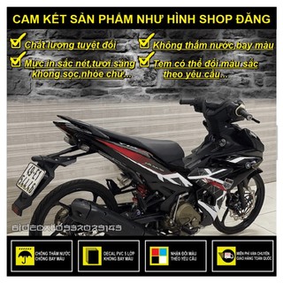 Tem rời exciter 150 y15zr đỏ đen 2021 -